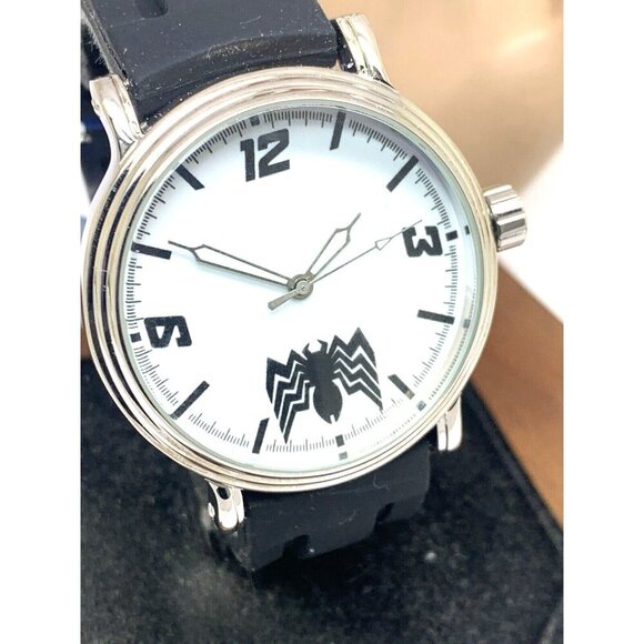 Marvel Men's Watch Spider-Man Avengers WMA000309 Quartz Black Rubber Band 43mm - Picture 13 of 14